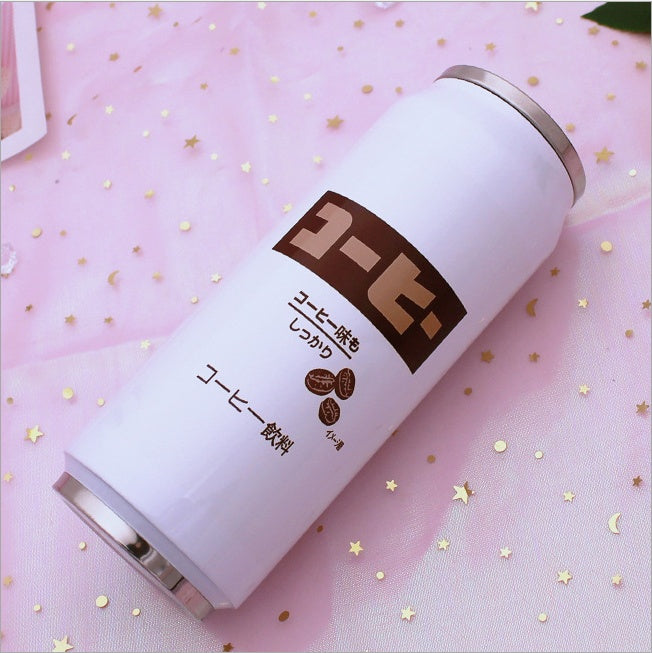 Creative Stainless Steel Japan Juice Candy Color Drink Cans Thermos Portable Unisex Students Personality Trendy Straw Cup
