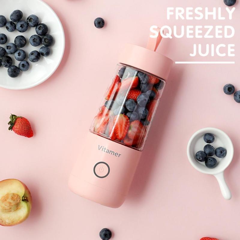 Vitamer Dreamer Juicer Cup,Portable Blender, Cordless Personal Blender for Shakes and Smoothies, USB Rechargeable Mini Juicer Fruit Juice Cup Mixer,for Home, Travel, Office