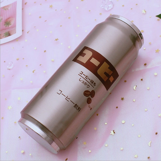 Creative Stainless Steel Japan Juice Candy Color Drink Cans Thermos Portable Unisex Students Personality Trendy Straw Cup