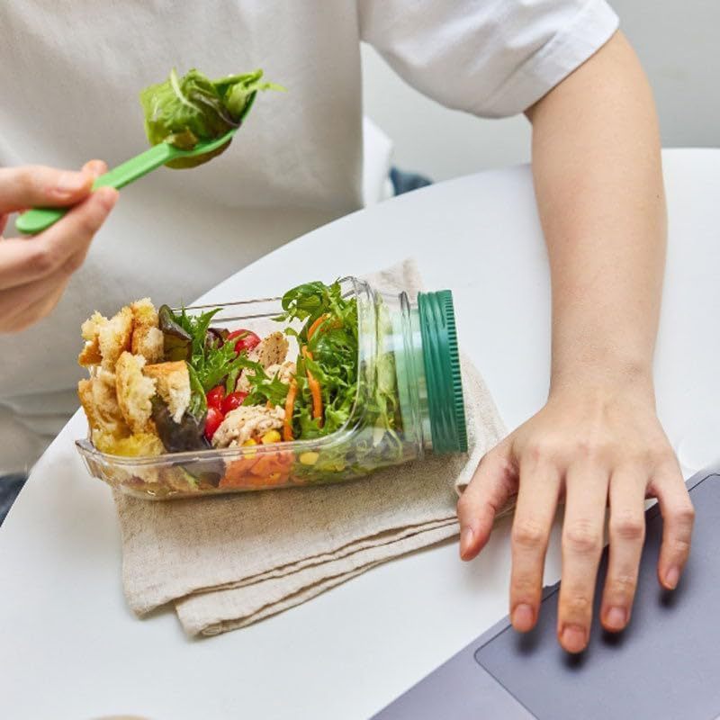 Creative Plastic Salad Storage Tank Portable Storage Bowl