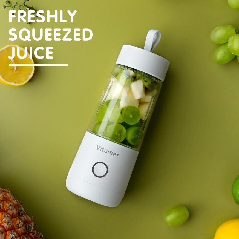 Vitamer Dreamer Juicer Cup,Portable Blender, Cordless Personal Blender for Shakes and Smoothies, USB Rechargeable Mini Juicer Fruit Juice Cup Mixer,for Home, Travel, Office