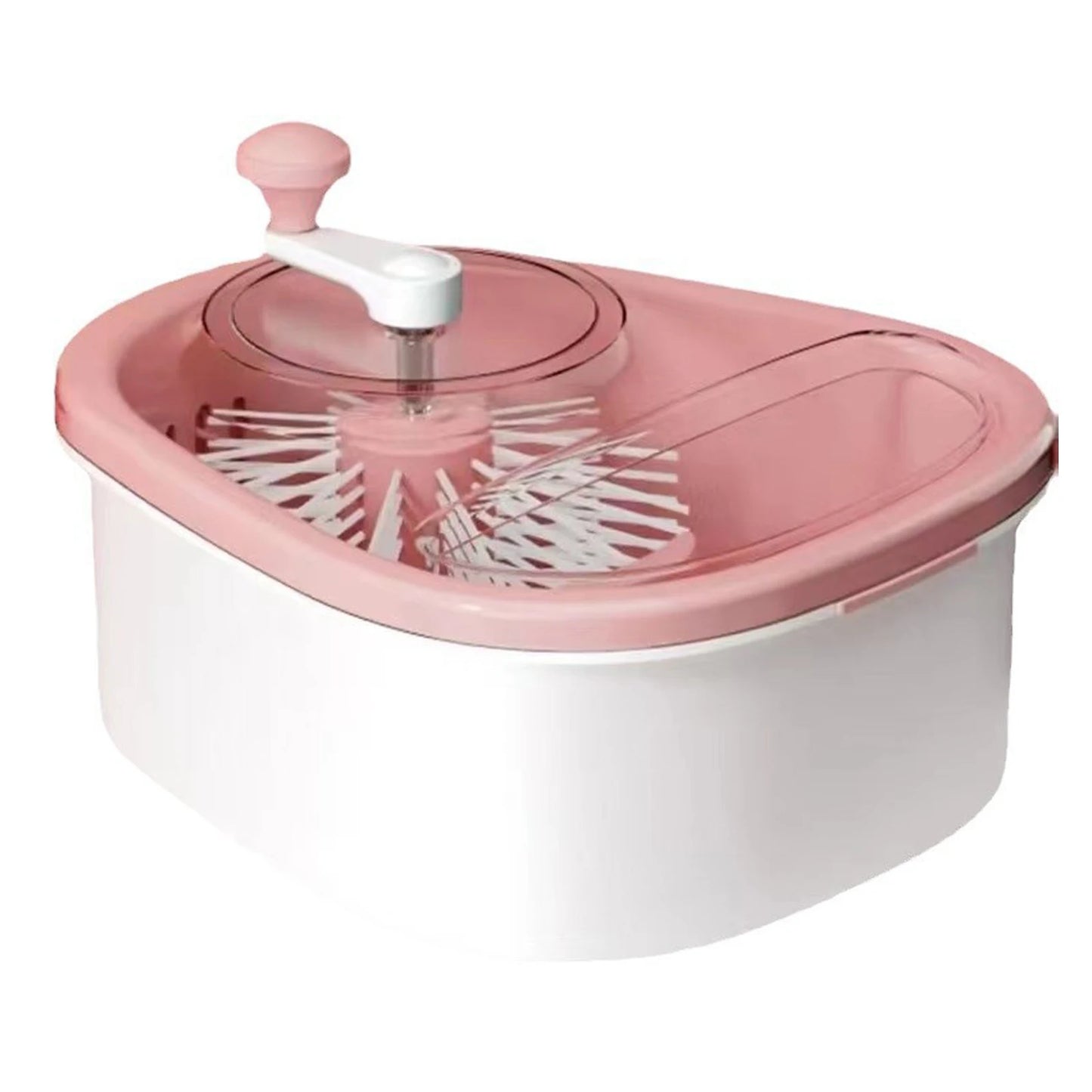 Household Vegetable Fruits Cleaner Sets Manual Water Salad Spinner Fruit Drain Basket Dryer Hand Crank Kitchen Household Gadget