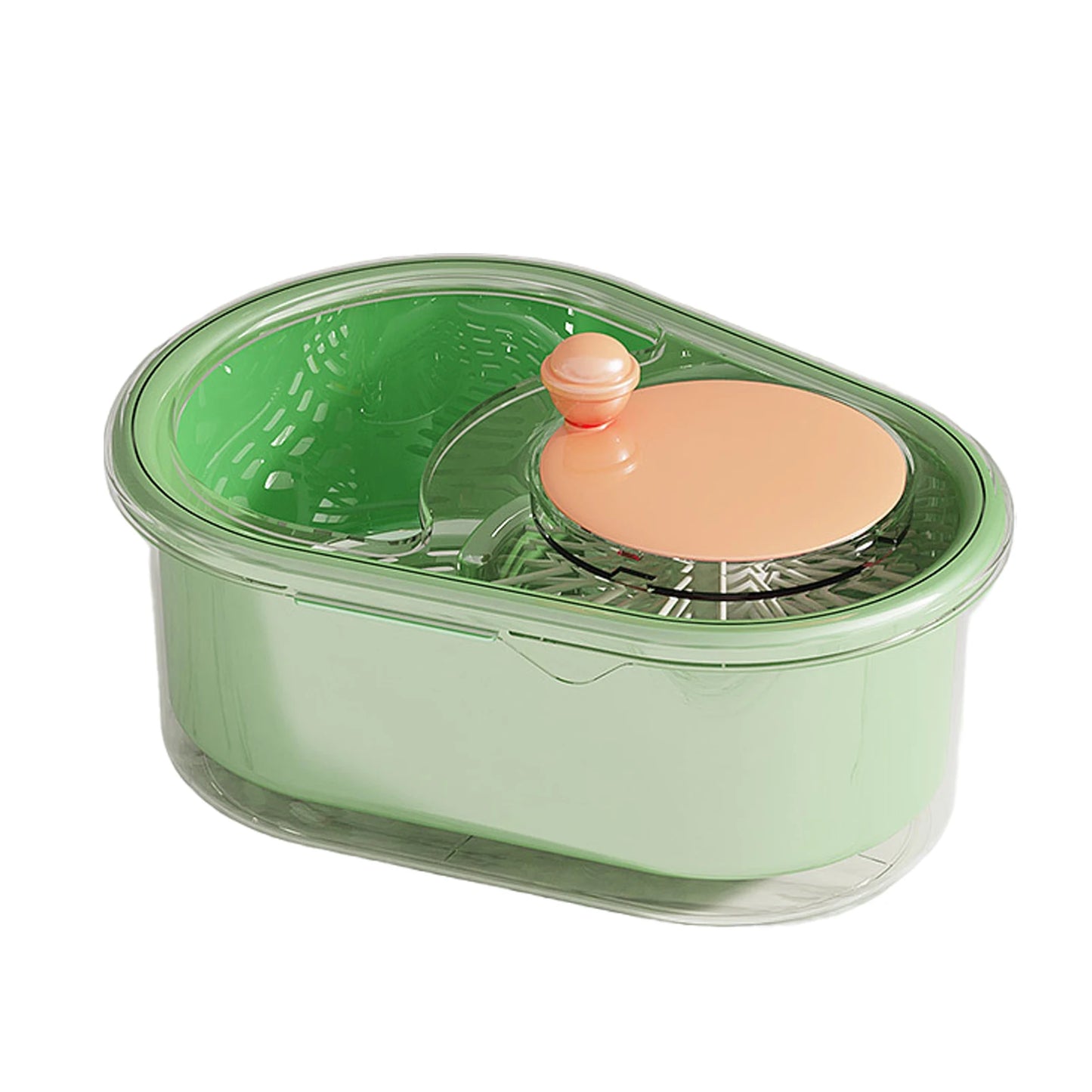 Household Vegetable Fruits Cleaner Sets Manual Water Salad Spinner Fruit Drain Basket Dryer Hand Crank Kitchen Household Gadget