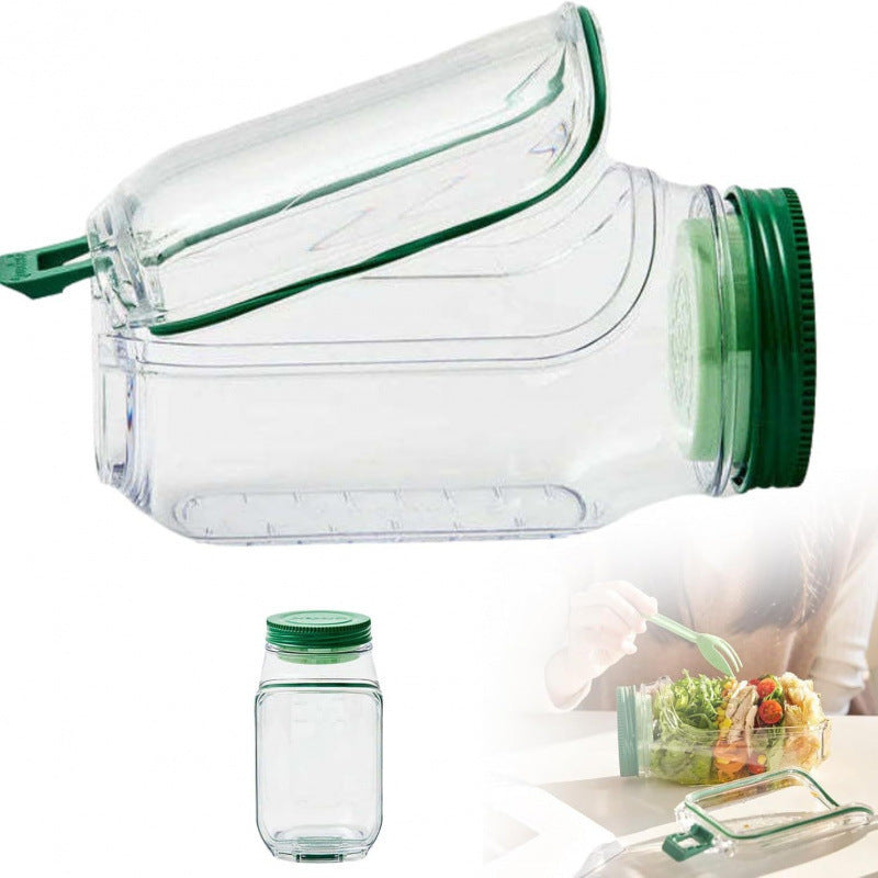 Creative Plastic Salad Storage Tank Portable Storage Bowl