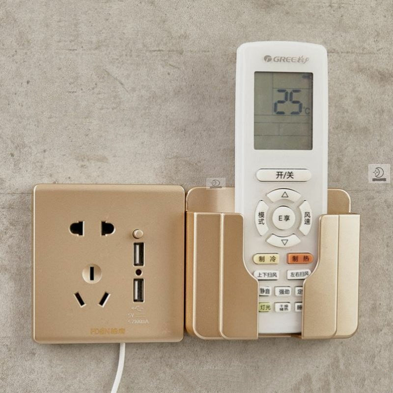 Adhesive Mobile Phone Charging Stand Wall Hanging Lazy Bedside Shelf