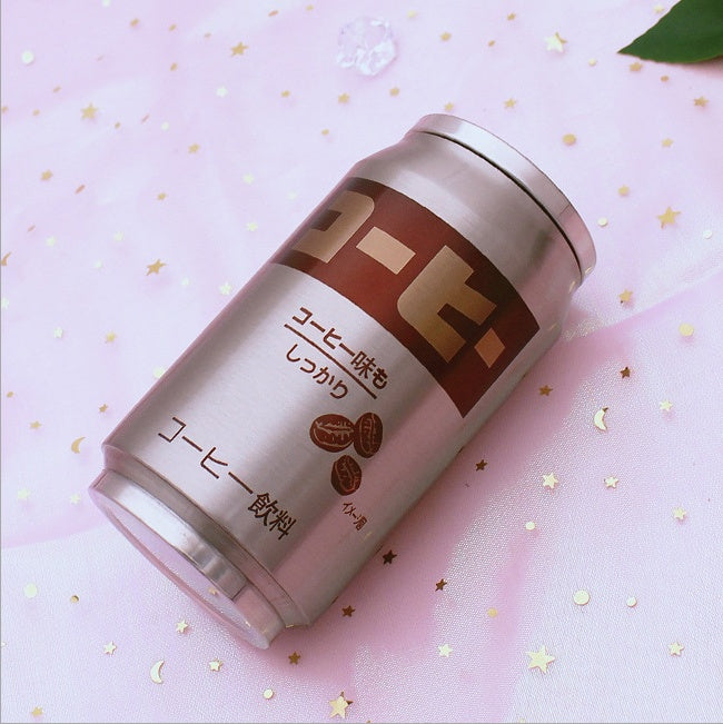 Creative Stainless Steel Japan Juice Candy Color Drink Cans Thermos Portable Unisex Students Personality Trendy Straw Cup