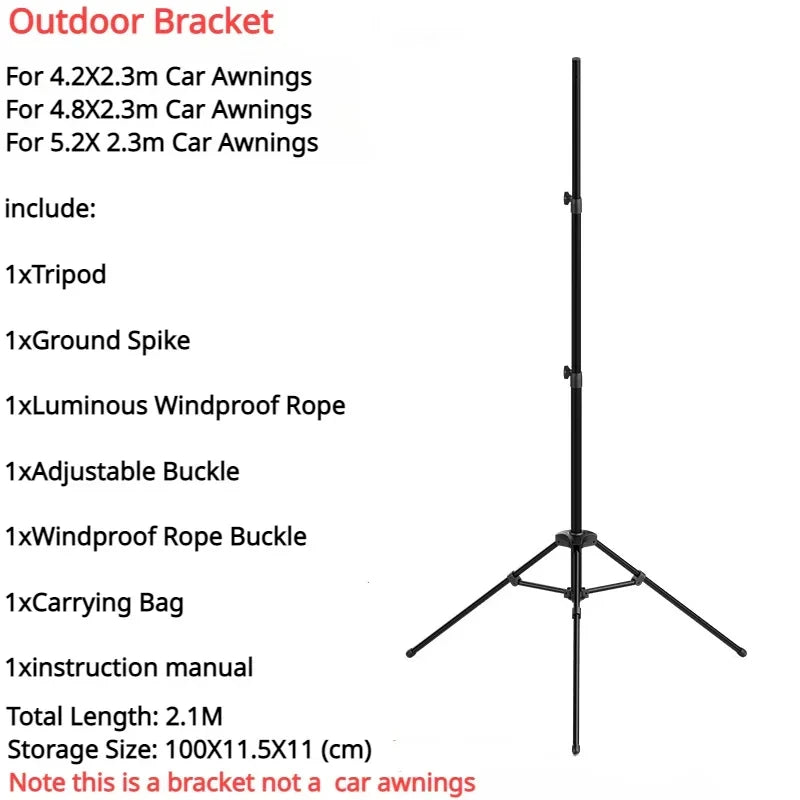 4.2/4.8/5.2M Semi-Automatic Car Sunshade Umbrella Mobile Canopy Anti-Hail/Anti-Falling Object Retractable Sun Tent Car Awning